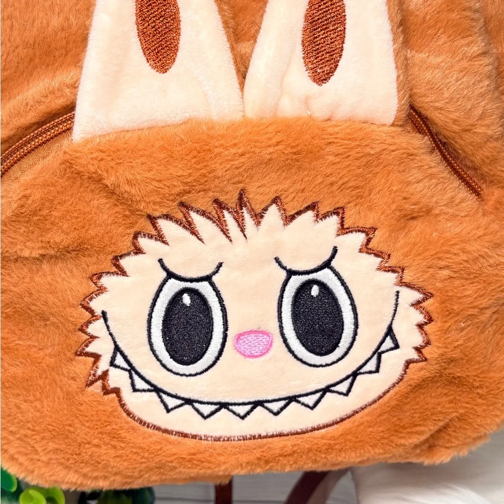 Tan Labubu‎ Plush Backpack